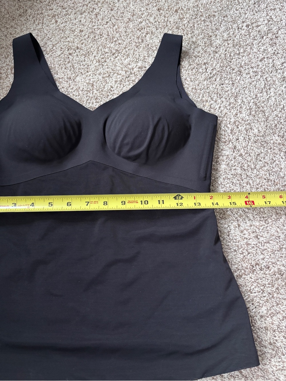 Honeylove LiftWear Smoothing Shapewear Tank Built-in Bra Womens Size Large Black - Picture 10 of 10